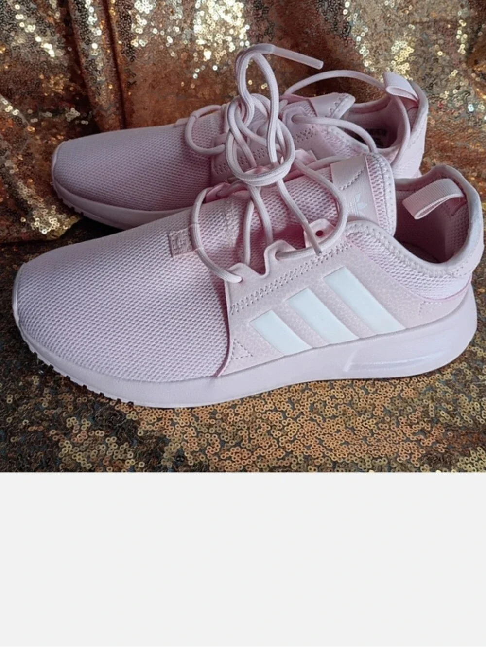 Adidas Women's Light Pink and White Sneakers Lite Racer CLN 2.0
